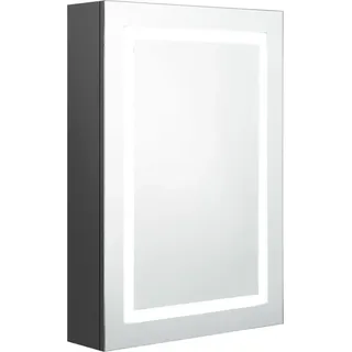 vidaXL LED-Spiegelschrank fürs Bad Grau 50x13x70 cm - Grau