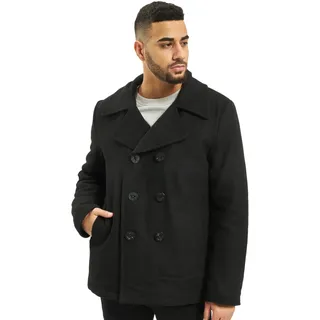 Brandit PEA COAT MANTEL SCHWARZ WOLLE US MARINE JACKE HERREN WINTERJACKE CABAN, Größe:7XL