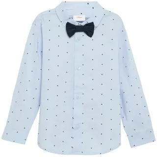 Hemd mit Minimal AOP und Abnehmbarer Fliege