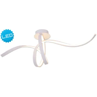 NÄVE LED Deckenleuchte "Odrive", weiß, 1, H: 42cm, 1 Stk., Leuchten, dimmbar, schleifenähnlich geschwungene Leuchtstreifen, weiß, L: 120cm, LED Deckenleuchte