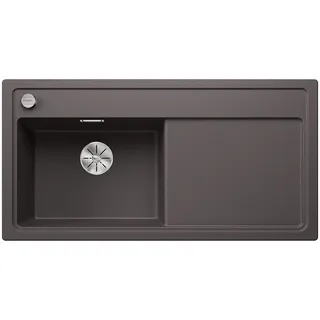 Blanco ZENAR XL 6 S links Einbau von Oben Silgranit felsgrau Drehknopfventil 1000 x 510 mm