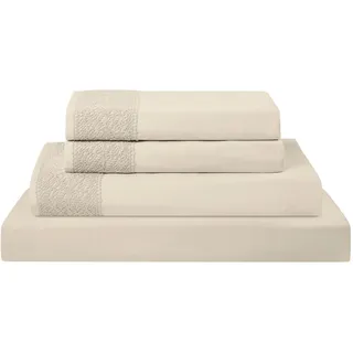 Modern Threads Weiche Mikrofaser-Häkelspitze – luxuriöse Mikrofaser-Bettlaken – inklusive Bettlaken, Spannbetttuch mit tiefen Taschen und Kissenbezügen, Leinen, Queen-Size-Bett