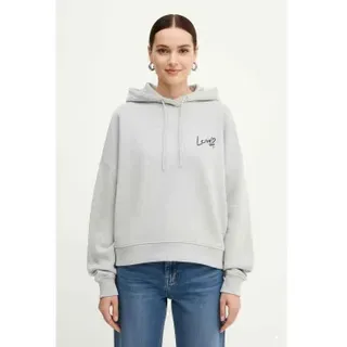 BOSS für Damen. 50551429 Sweatshirt Logo Love grau (XS), Lässig, Baumwolle