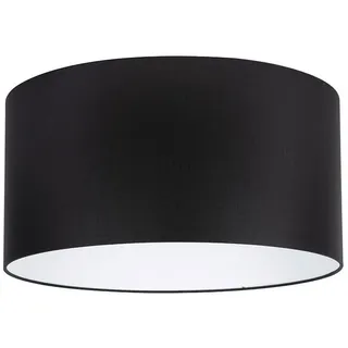 Leuchtenschirm , Schwarz , Metall, Textil , zylindrisch , E27 , 25 cm , Lampen & Leuchten, Innenbeleuchtung, Lampenschirme