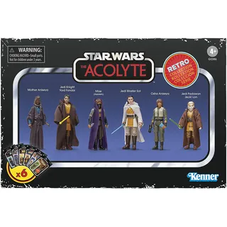 Star Wars Retro-Kollektion The Acolyte Multipack, Action-Figuren 6er-Pack, Skala 9,5 cm