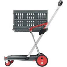 CLAX® Transport-Klappmobil (red Edition) | Plattformwagen | Lager Wagen | Shopping Trolly | inklusive Faltbox | rot