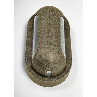 Außenleuchte Wand Messing Glas 23 cm hoch IP64 E27 Maritim Lampe Outdoor Keller