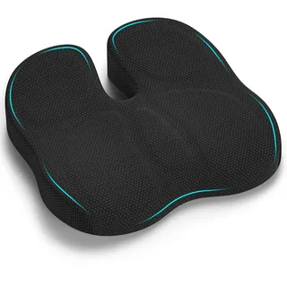 Retazly Orthopädisches Sitzkissen, Steissbeinkissen Entlastung, Ergonomisches Sitzkissens Bürostuhl, Komfortabel Sitzkissen Stuhl, Stress Abbauen Stuhlkissen Sitzpolster für Büro Auto (Schwarz)