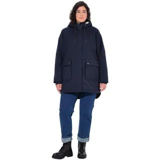 Ulla Popken Damen HYPRAR Fleece Lined Jacket Jacken, Marine, 50-52