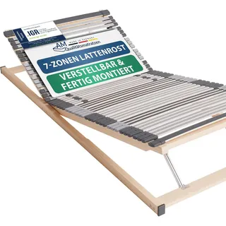 AM Qualitätsmatratzen 7-Zonen Lattenrost verstellbar 90 x 220 cm