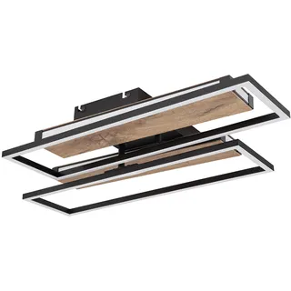 GLOBO Wohnzimmerlampe Deckenleuchte Deckenlampe LED Holzoptik Dreh-Schwenkbar l 60 cm