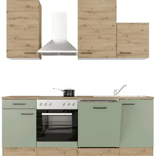 Flex-Well Küchenzeile Cara 220 cm grün