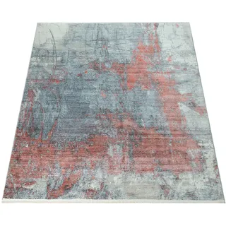 Paco Home Teppich »Pandora 328« rechteckig 5 mm Höhe Kurzflor, Handweb-Optik, modernes Design, mit Fransen, bunt