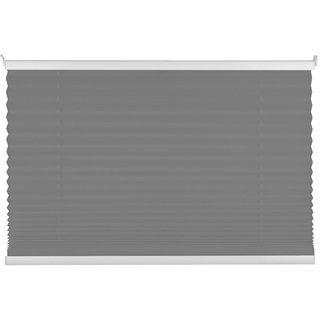 MYDECO Plissee »Free«, Lichtschutz, ohne Bohren, verspannt, grau 50x130cm - grau