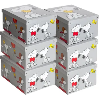 Lavatelli Aufbewahrungsbox Set 39 x 50 x 24 cm 6-tlg. mit Deckel