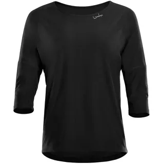 Winshape Damen Functional Light and Soft 3⁄4-arm Top Dt111ls Yoga-Shirt, Schwarz, L