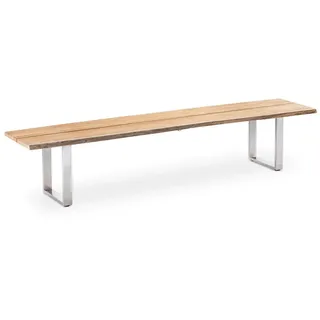 Baumbank Solid Profilkufe Edelstahl - 220 cm