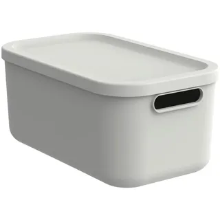 Rotho Box MIT Deckel , Weiß , Kunststoff , Uni , 23.5x17.7x39.5 cm , BPA-frei, Reach, DIN EN ISO 14001, DIN EN ISO 9001 , Tragegriff, Deckel abnehmbar, stapelbar, recycelbar, integrierte Durchlüftung , Ordnen & Aufbewahren, Dekoboxen & Aufbewahrungsboxen, Stapelboxen