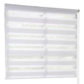 MYDECO Doppelrollo JUST, weiß - 140 x 160 cm