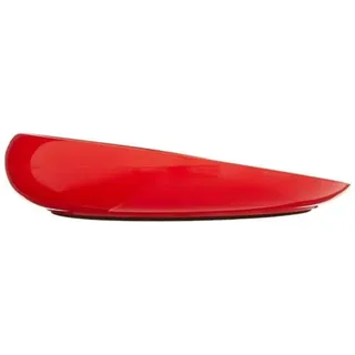 Homecraft Red Round Scoop Dish , Unbreakable 8 Inch Scooper Bowl for Elderly , Disabled , & Handicapped , Plate with Non Skid Rubber Padded Bottom for Independent Eating , Self-Feeding Aid