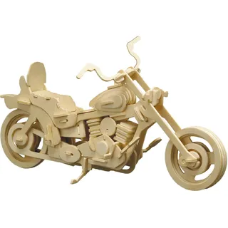 Peter Bausch GmbH & Co. KG Pebaro 868/2 Tiere Holzbausatz 3D Puzzle Motorrad, Mehrfarbig, 37 x 23 cm