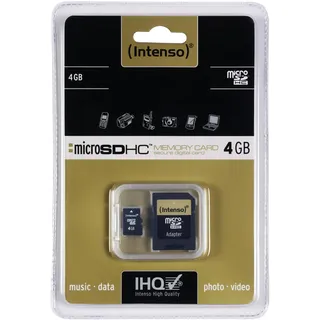 Intenso Flash (microSDHC, 4 GB, Speicherkarte, Schwarz