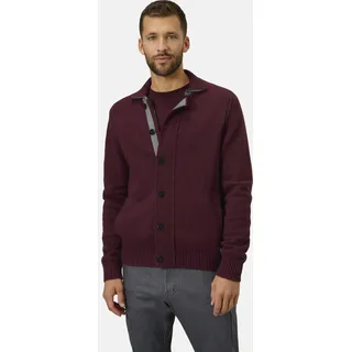 Strickjacke BABISTA "Strickjacke ROBLOTE", Herren, Gr. M, lila (dunkelrot), Obermaterial: 50% Wolle mw. 50% Polyamid ECONYL PA ECONYL., Strickjacken Strickjacke