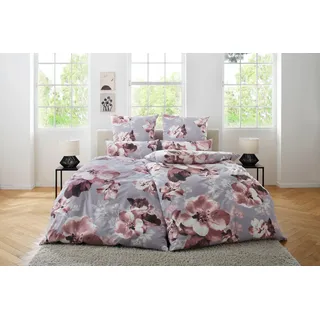 OTTO home MELINA floral grau 135 x 200 cm + 40 x 80 cm