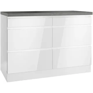 Held Unterschrank Monza 120 x 86 x 60 cm Weiß Hochglanz