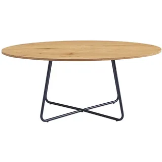 HOME DELUXE - Couchtisch Oval NOVARIS 110 x 66 x 47 cm - Oiled Oak|Sofatisch, Wohnzimmertisch, Wohnzimmer - Hellbraun