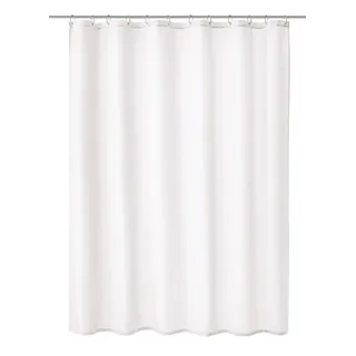 Kleine Wolke Duschvorhang Textil RICA Schneeweiß 180 x 200 cm | Wasserabweisend, verstärkte Ösen, mit Beschwerungsband, weiches Textilgewebe, maschinenwaschbar