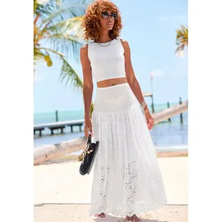 LASCANA 2-in-1-Kleid Spitzenkleider Weiß 34