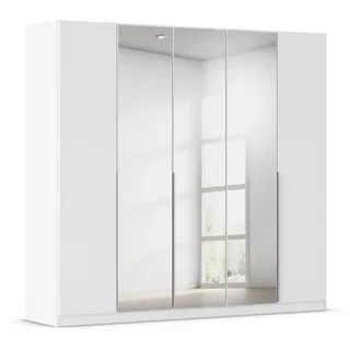 Rauch Möbel Alabama, Kleiderschrank für Schlafzimmer, Kinderzimmer, Wohnzimmer, Garderobe, Flur, 5-türig, Spiegel, mit Zubehörpaket Superior, Farbe Weiß, Breite 226 cm