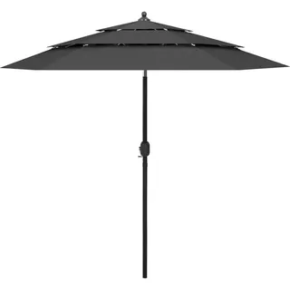 vidaXL Sonnenschirm 250 cm Grau