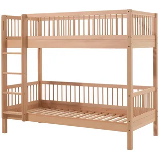 Vipack Etagenbett Forrest 90 x 200 cm Buche massiv lackiert braun