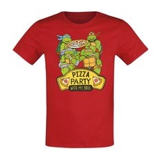 Teenage Mutant Ninja Turtles Kids - Pizza Party T-Shirt rot, Uni, 116