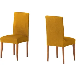 Martina Home Stuhlhusse Tunez Senfgelb 24 x 30 x 6 cm 2er Set