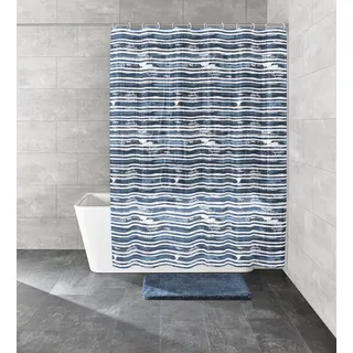 KLEINE WOLKE Duschvorhang 180 x 200 cm blau