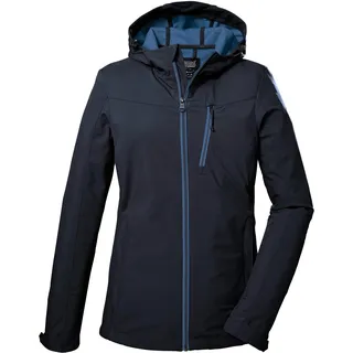 KILLTEC Damen Softshelljacke/Outdoorjacke mit Kapuze KOS 89 WMN SFTSHLL JCKT, dunkelnavy, 50, 39138-000