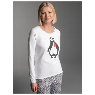 Trigema Schlafanzug »TRIGEMA Pyjama-Oberteil mit herzigem Pinguin-Print« 1 tlg.