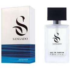 SANGADO Ungezähmt Parfüm für Herren, 8-10 Stunden Langanhaltend, Luxuriös duftend, Aromatisches Fougere, Zarte französische Essenszen, Extra-konzentriert (Eau de Parfum), 50ml Spray