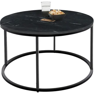 Stolkom Couchtisch »Belfort« rund Marmor, Tisch in weiß oder schwarz, schwarz
