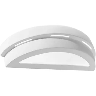 SOLLUX Beleuchtung Helios Lampe De Wand De Keramik | Vielseitiges modernes Design | E27 Austauschbare Birne, 1 x 60 W | Weiß, 40 x 15 x 10 cm - Weiß