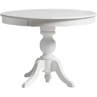 Runder Esstisch Ausziehbar Esszimmertisch Holztisch Tisch Weiß - Weiß