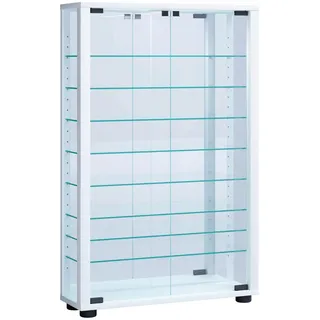 VCM Hängevitrine Vitrosa ca. 59x91x18 cm Weiß