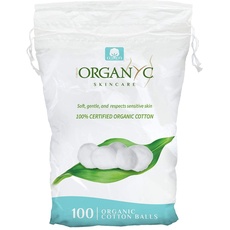 Organyc 100% Bio-Baumwollbällchen für empfindliche Haut, 100 Stück