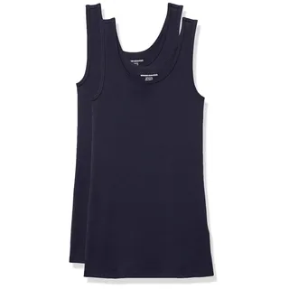 Amazon Essentials Damen Tanktop, Schmale Passform, 2er-Pack, Marineblau, XXL
