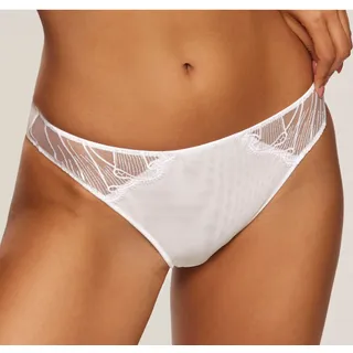 LASCANA Tanga »Gianna« aus leicht schimmernder Spitze, sexy Dessous, weiß