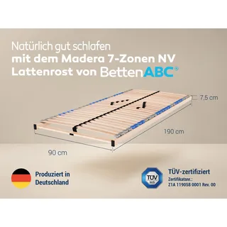 MaDeRa 7-Zonen-Lattenrost  3 verschiedene Ausführungen, zur Selbstmontage, Größe: 90x190