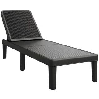 vidaXL Sonnenliege 155,5 x 57 x 28 cm Schwarz